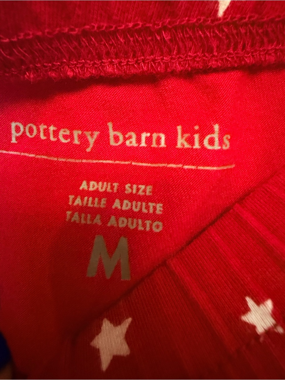 red star Pottery Barn Kids adult/women’s size M pajama set - Picture 9 of 9